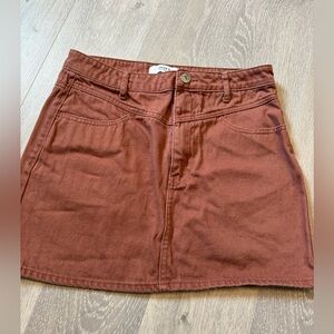Forever 21 salmon Jean skirt